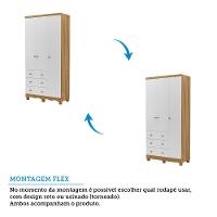 Quarto Infantil com Berço e Guarda Roupa Uli Junior Móveis Peroba