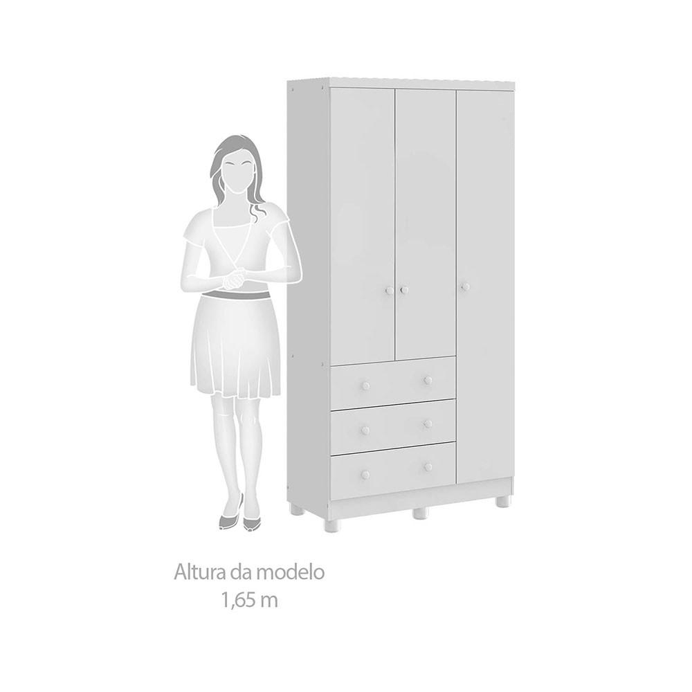 Quarto Infantil com Berço e Guarda Roupa Uli Junior Móveis Peroba - 8