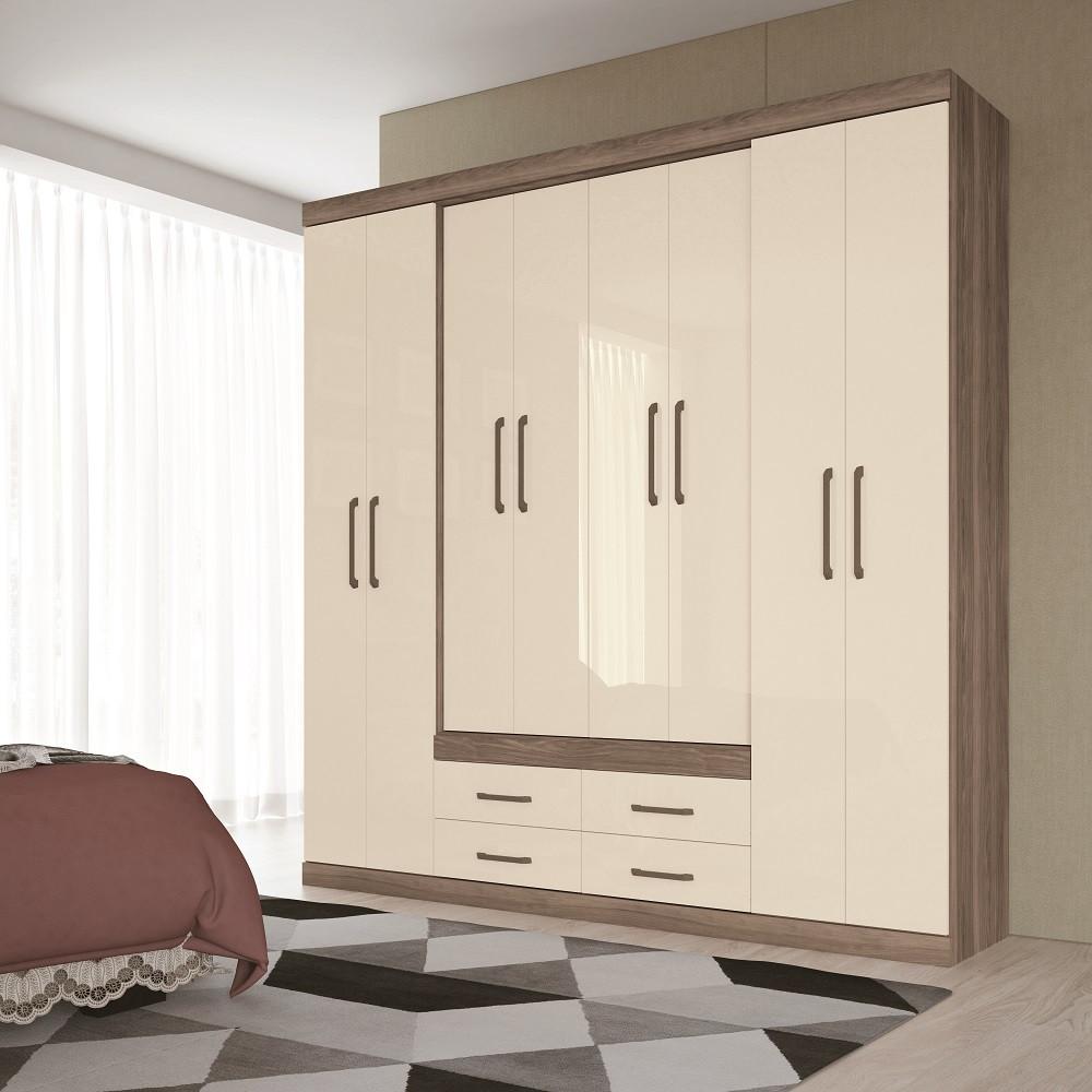 Guarda Roupa Casal 8 Portas 4 Gavetas Nápoles Santos Andirá - 1