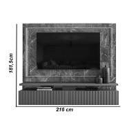 Painel para TV até 75 Polegadas 2 Gavetas Gaia Madetec - 3
