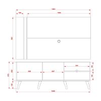 Rack com Painel para TV até 65 Polegadas 2 Portas Cronos Madetec - 3