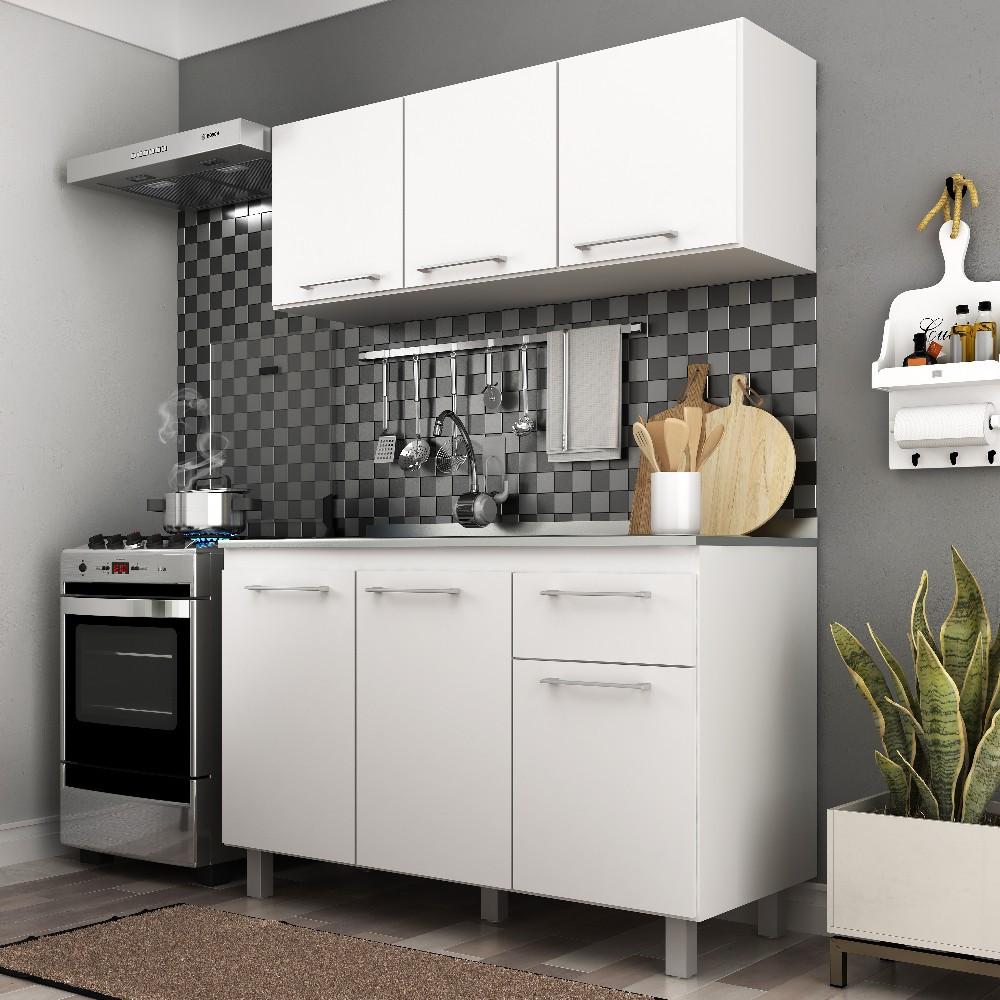 Cozinha Modulada 6 Portas 1 Gaveta sem Tampo Iara J Carvalho - 1