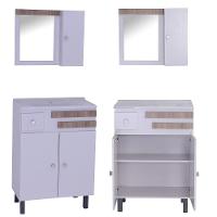 Conjunto para Banheiro 3 Portas 1 Gaveta Mônaco Móveis Sander - 2