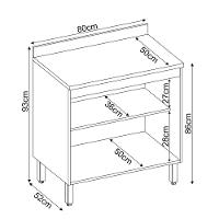 Balcão 2 Portas com Tampo Firenze Demóbile