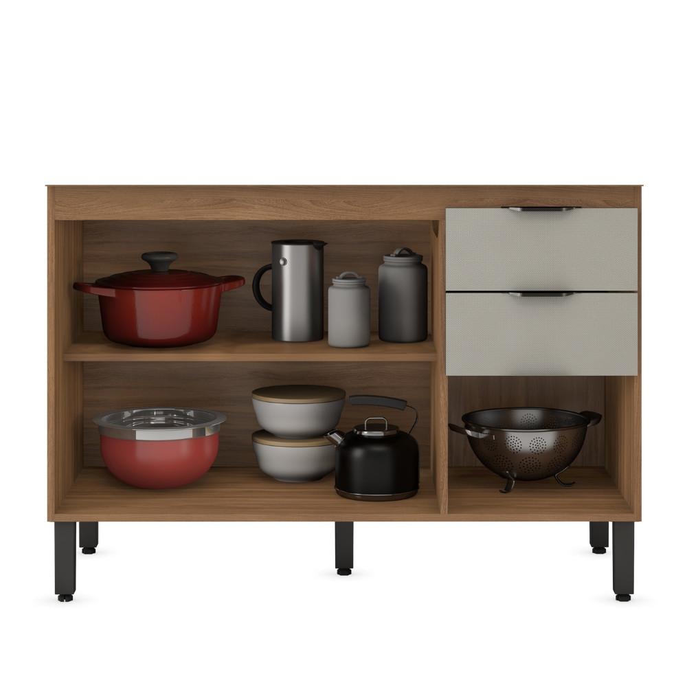 Balcão 3 Portas 2 Gavetas 120cm sem Tampo Firenze Demóbile - 3