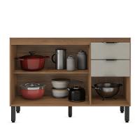 Balcão 3 Portas 2 Gavetas 120cm sem Tampo Firenze Demóbile - 3