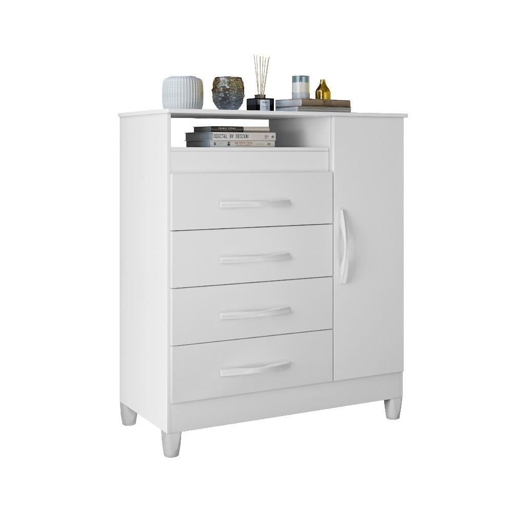 Cômoda 4 Gavetas 1 Porta Flex Turquesa Albatroz - 2