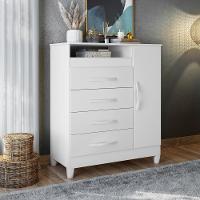 Cômoda 4 Gavetas 1 Porta Flex Turquesa Albatroz - 1