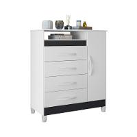 Cômoda 4 Gavetas 1 Porta Flex Turquesa Albatroz - 5