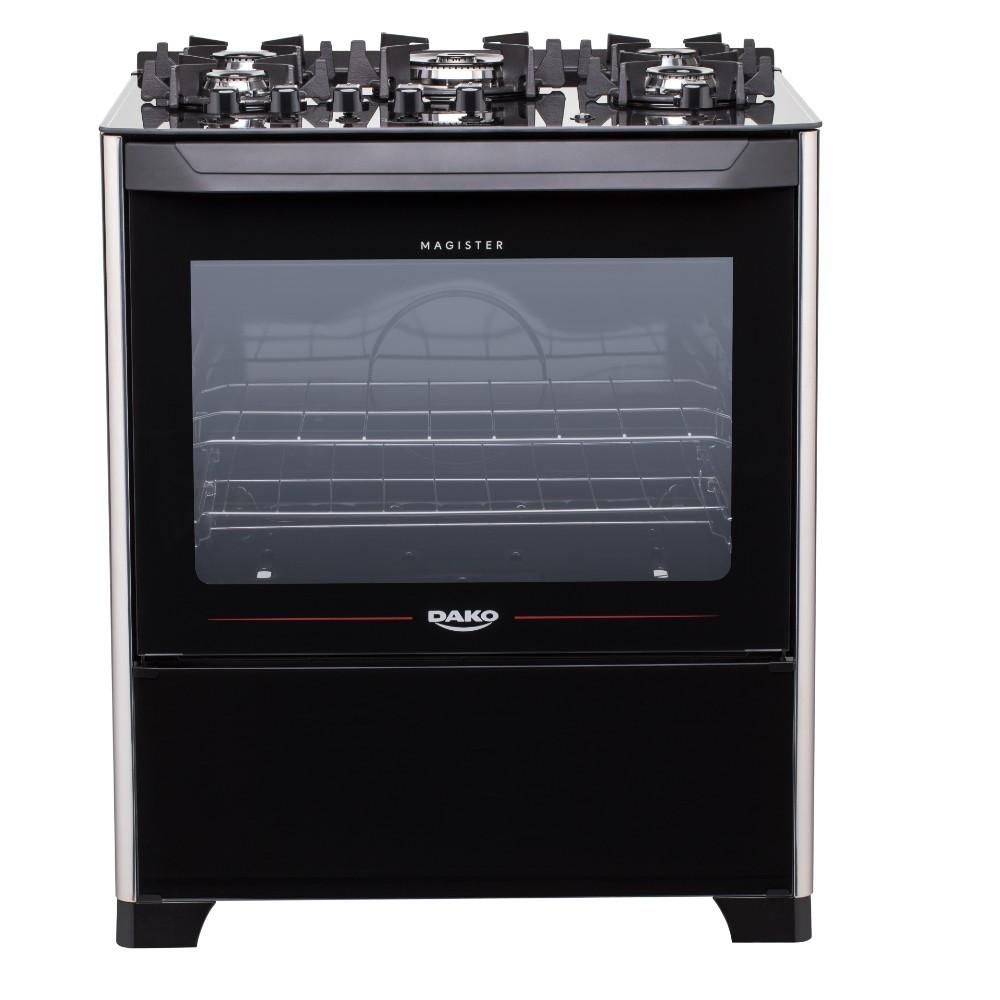 Fogão 5 Bocas Dako Magister Preto com Mesa de Vidro - 7