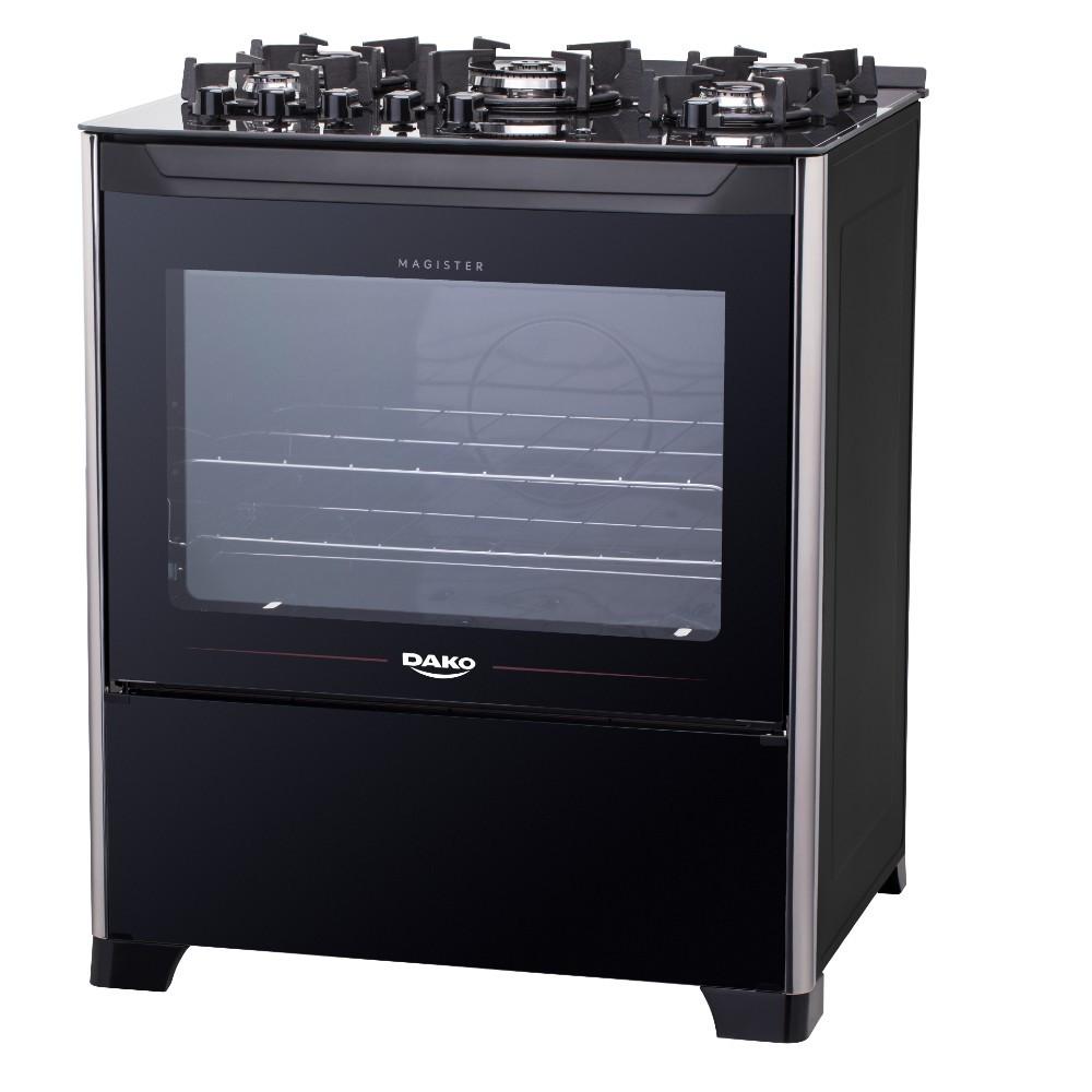 Fogão 5 Bocas Dako Magister Preto com Mesa de Vidro - 10