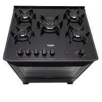 Fogão 5 Bocas Dako Magister Preto com Mesa de Vidro - 3