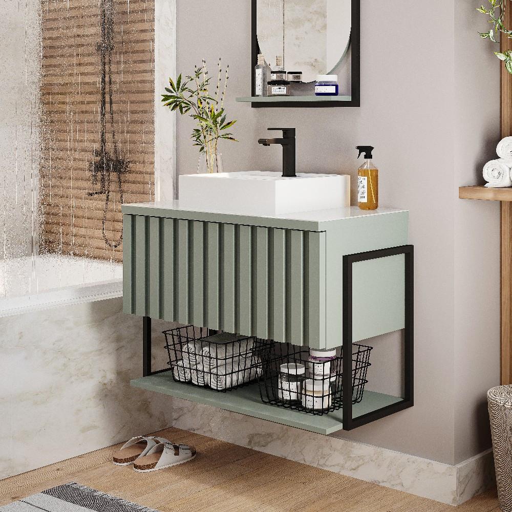 Armário para Banheiro com Cuba 1 Porta Havai 65cm MGM Móveis - 1