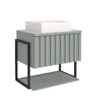 Armário para Banheiro com Cuba 1 Porta Havai 65cm MGM Móveis - 2