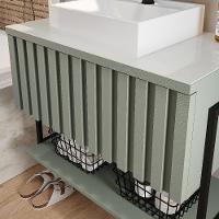 Armário para Banheiro com Cuba 1 Porta Havai 65cm MGM Móveis - 3