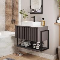 Armário para Banheiro com Cuba 1 Porta Havai 65cm MGM Móveis - 1