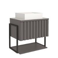 Armário para Banheiro com Cuba 1 Porta Havai 65cm MGM Móveis - 2