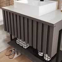 Armário para Banheiro com Cuba 1 Porta Havai 65cm MGM Móveis - 3