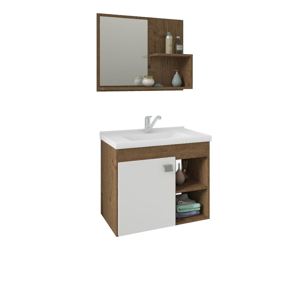 Conjunto para Banheiro com Cuba 1 Porta Bia MGM Móveis - 2