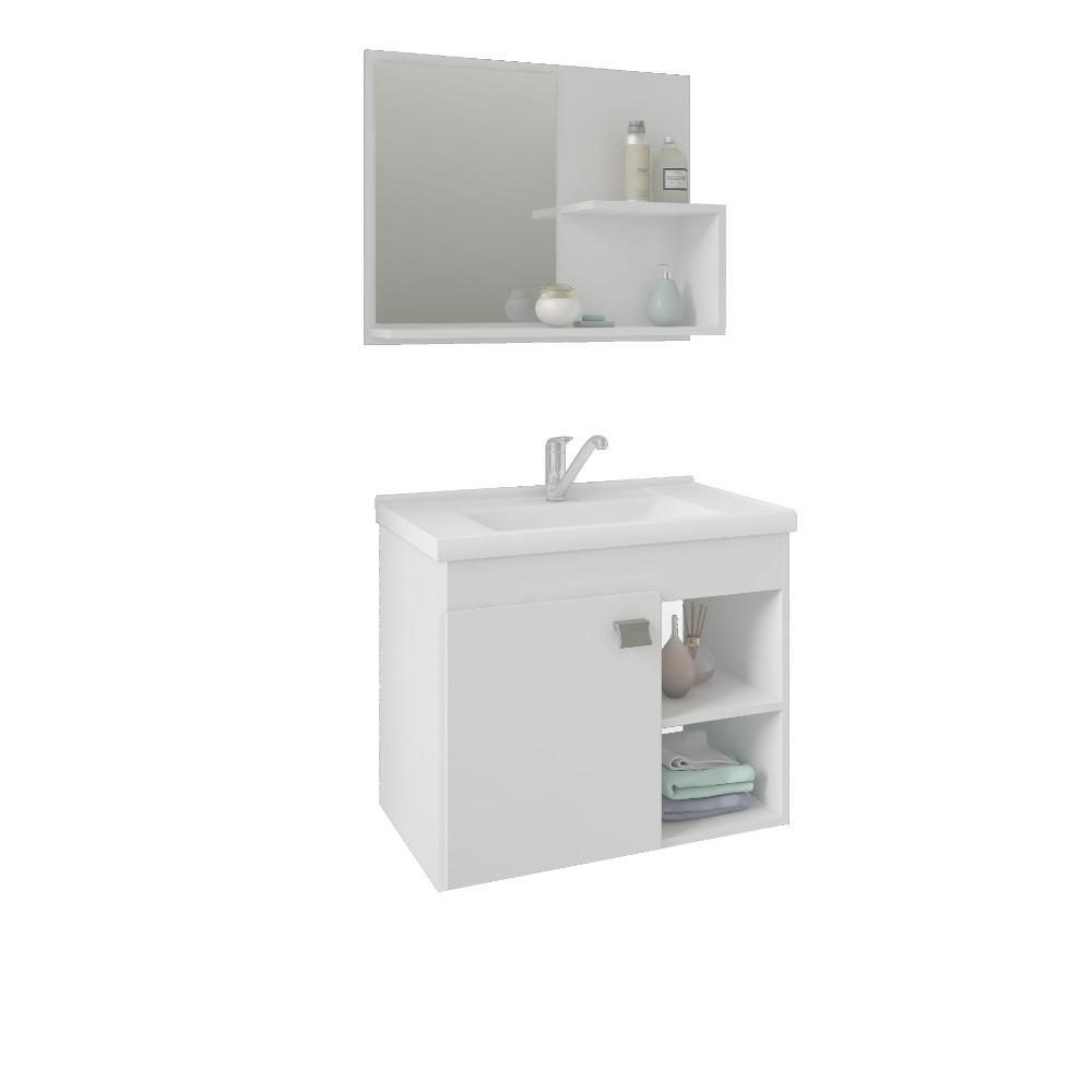 Conjunto para Banheiro com Cuba 1 Porta Bia MGM Móveis - 2