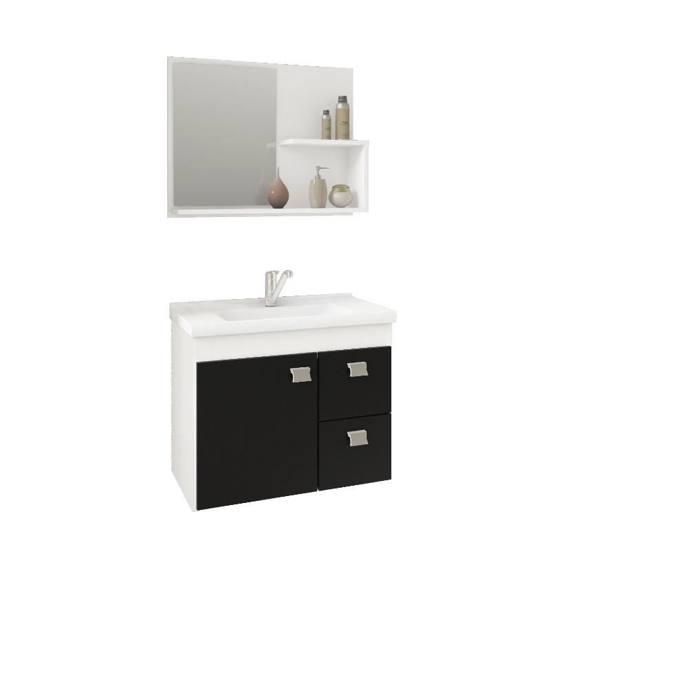 Conjunto para Banheiro com Cuba 1 Porta 2 Gavetas Isa MGM Móveis - 2