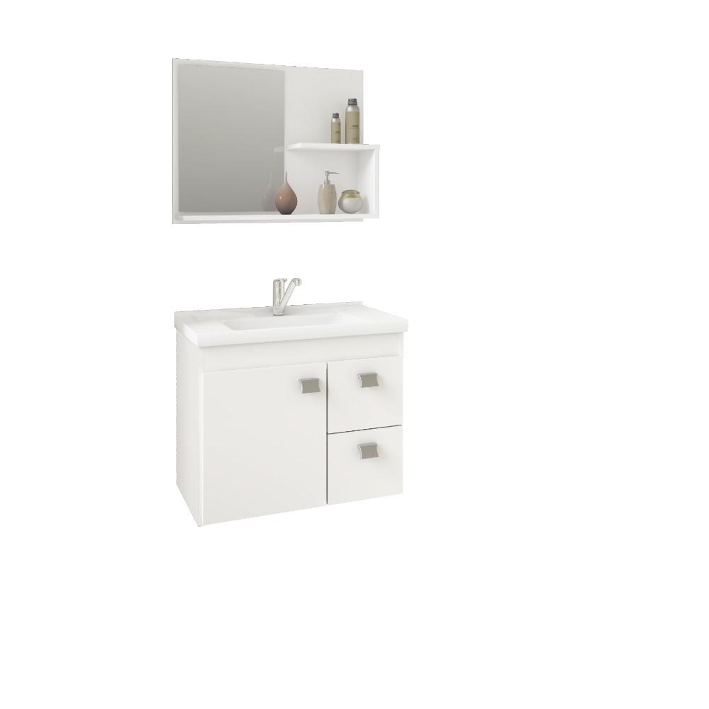 Conjunto para Banheiro com Cuba 1 Porta 2 Gavetas Isa MGM Móveis - 2