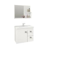 Conjunto para Banheiro com Cuba 1 Porta 2 Gavetas Isa MGM Móveis - 2