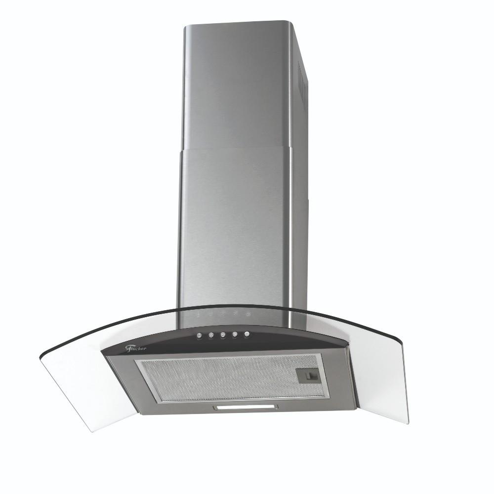 Coifa de Parede Fischer Fit 60cm com Vidro Curvo Inox - 1