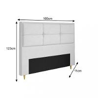 Cabeceira Estofada Queen 160cm Corino Monte Carlo Dobuê - 3