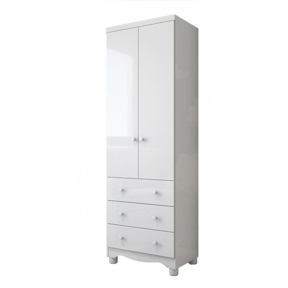 Guarda Roupa Infantil 2 Portas 3 Gavetas com Pés 100 MDF Júnior New Móveis Peroba - 2