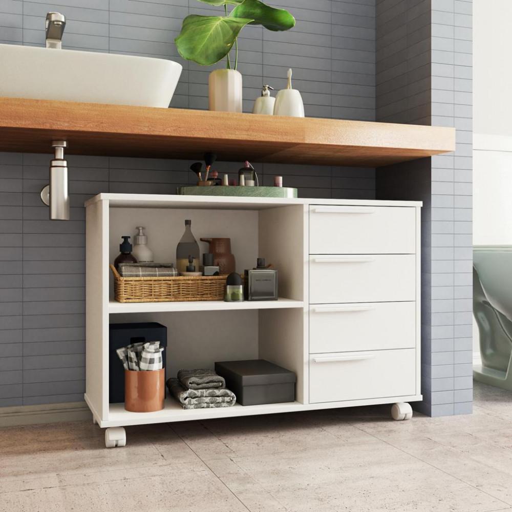 Armário 4 Gavetas com Rodízios BBN31 BRV Móveis - 1