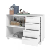 Armário 4 Gavetas com Rodízios BBN31 BRV Móveis - 3