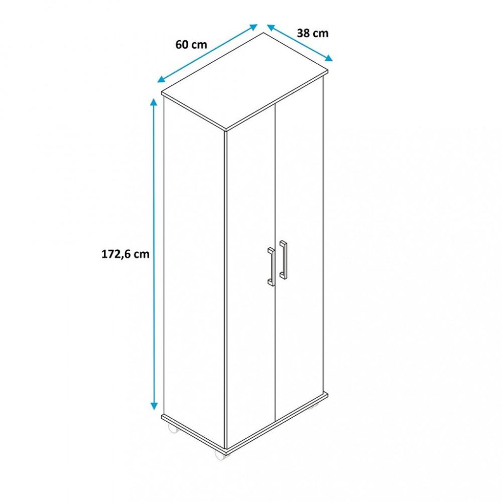 Armário 2 Portas com Rodízios BMU97 BRV Móveis - 3