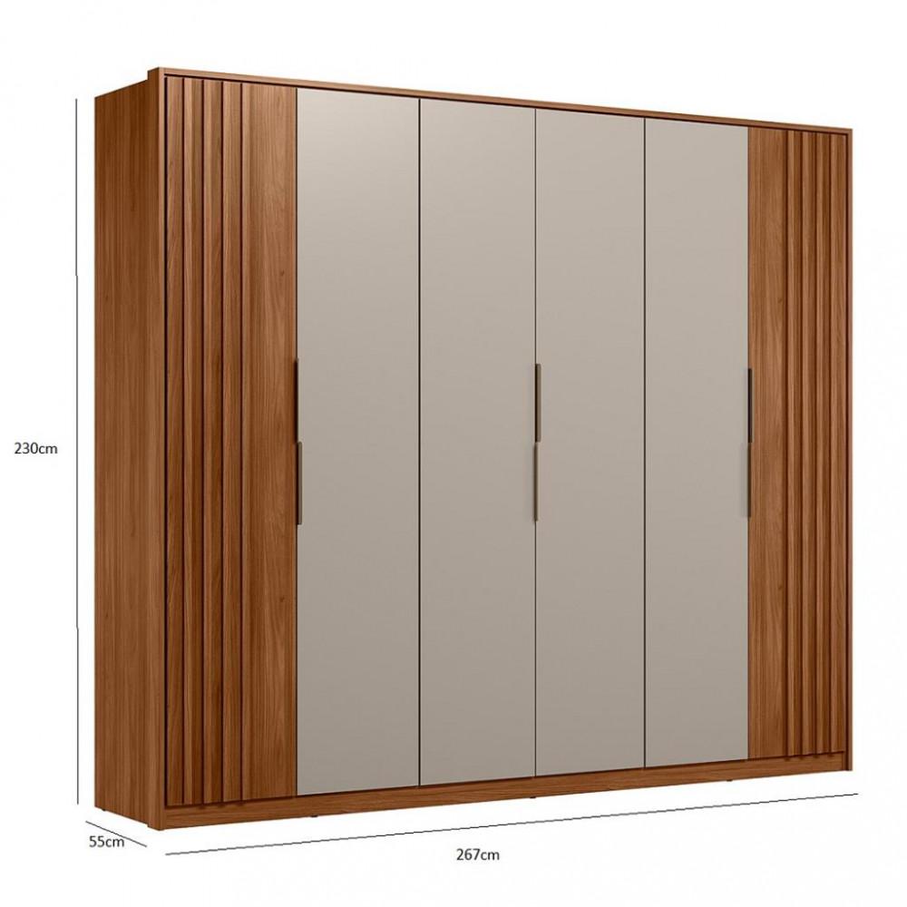 Guarda Roupa Casal 6 Portas 6 Gavetas Ripado Atrice Demartêz - 3