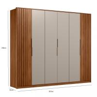 Guarda Roupa Casal 6 Portas 6 Gavetas Ripado Atrice Demartêz - 3