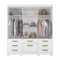 Guarda Roupa Casal Espelho 3 Portas 8 Gavetas Luiza Panan - 3