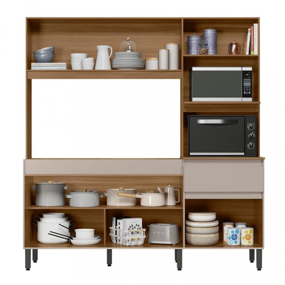 Cozinha Compacta 5 Portas 1 Gaveta Amaranto Demóbile - 3