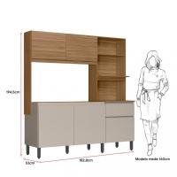 Cozinha Compacta 5 Portas 1 Gaveta Amaranto Demóbile