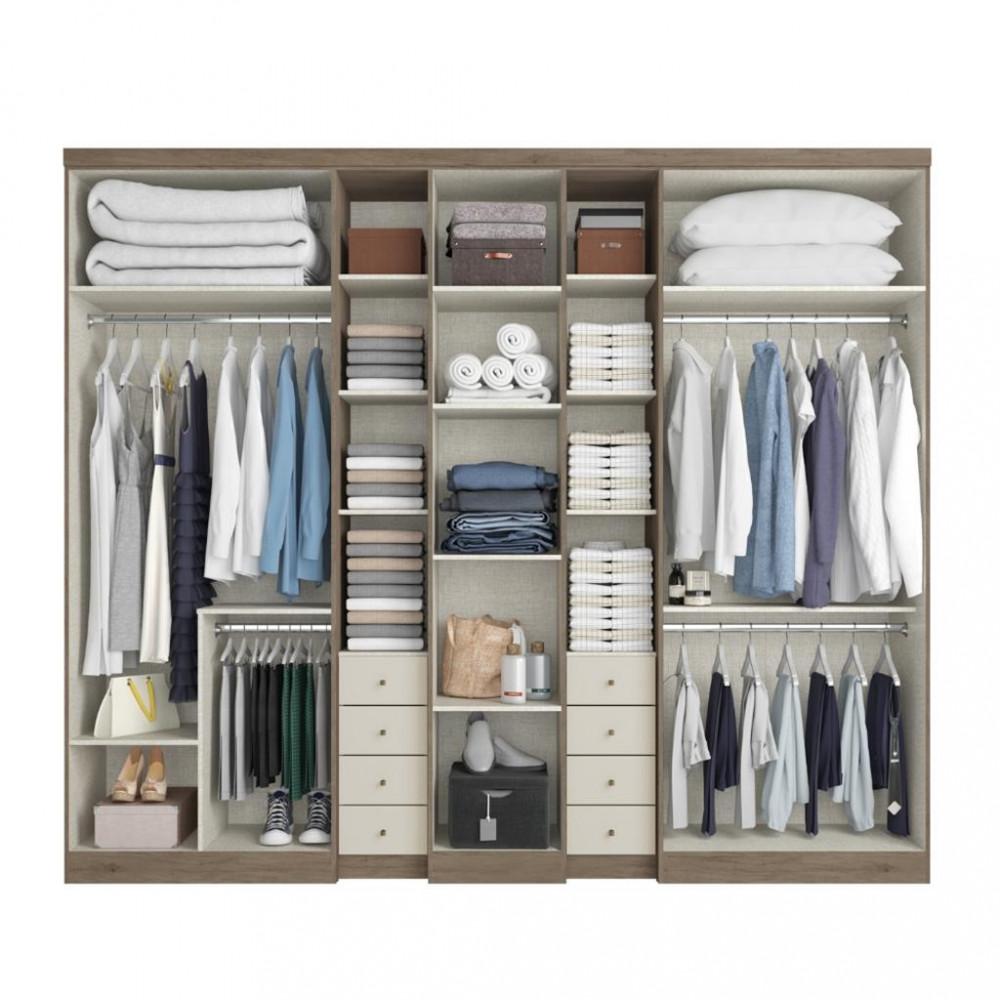 Guarda Roupa Casal com Espelho 7 Portas 8 Gavetas Absolut Glass THB - 3