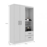 Guarda Roupa Solteiro 2 Portas 2 Gavetas Capelinha Evidencia - 4