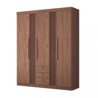 Guarda Roupa Solteiro 3 Portas 3 Gavetas Ripado Aurora Santos Andirá - 2