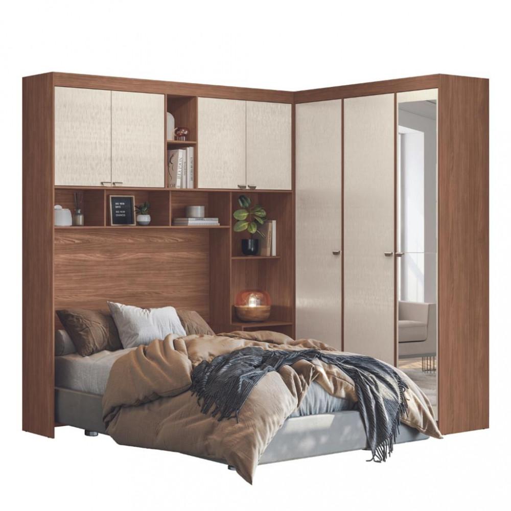 Quarto Casal 7 Portas 2 Gavetas Espelho Lugano Santos Andirá - 2