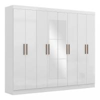 Guarda Roupa Casal Espelho 8 Portas 4 Gavetas MDF Genebra Maxel - 2