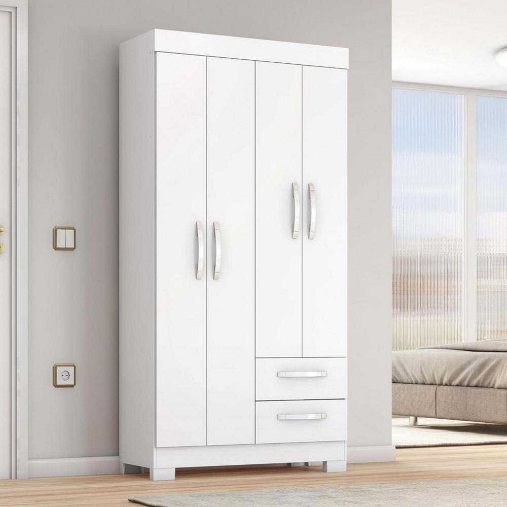Guarda Roupa Solteiro 4 Portas 2 Gavetas Flex NT 6010 Notável Móveis - 1