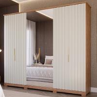 Guarda Roupa Casal com Espelho 6 Portas 6 Gavetas La Belle Panan Móveis - 1