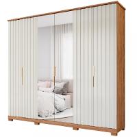 Guarda Roupa Casal com Espelho 6 Portas 6 Gavetas La Belle Panan Móveis - 2