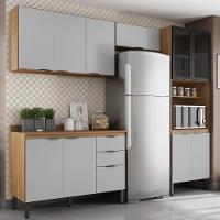 Cozinha Compacta 4 Peças com 2 Portas Vidro FI0002 Firenza Demobile - 1