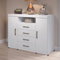 Cômoda 4 Gavetas 2 Portas com Rodizio Havana Master Santos Andira - 1