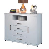 Cômoda 4 Gavetas 2 Portas com Rodizio Havana Master Santos Andira - 2