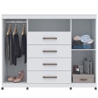 Cômoda 4 Gavetas 2 Portas com Rodizio Havana Master Santos Andira - 3